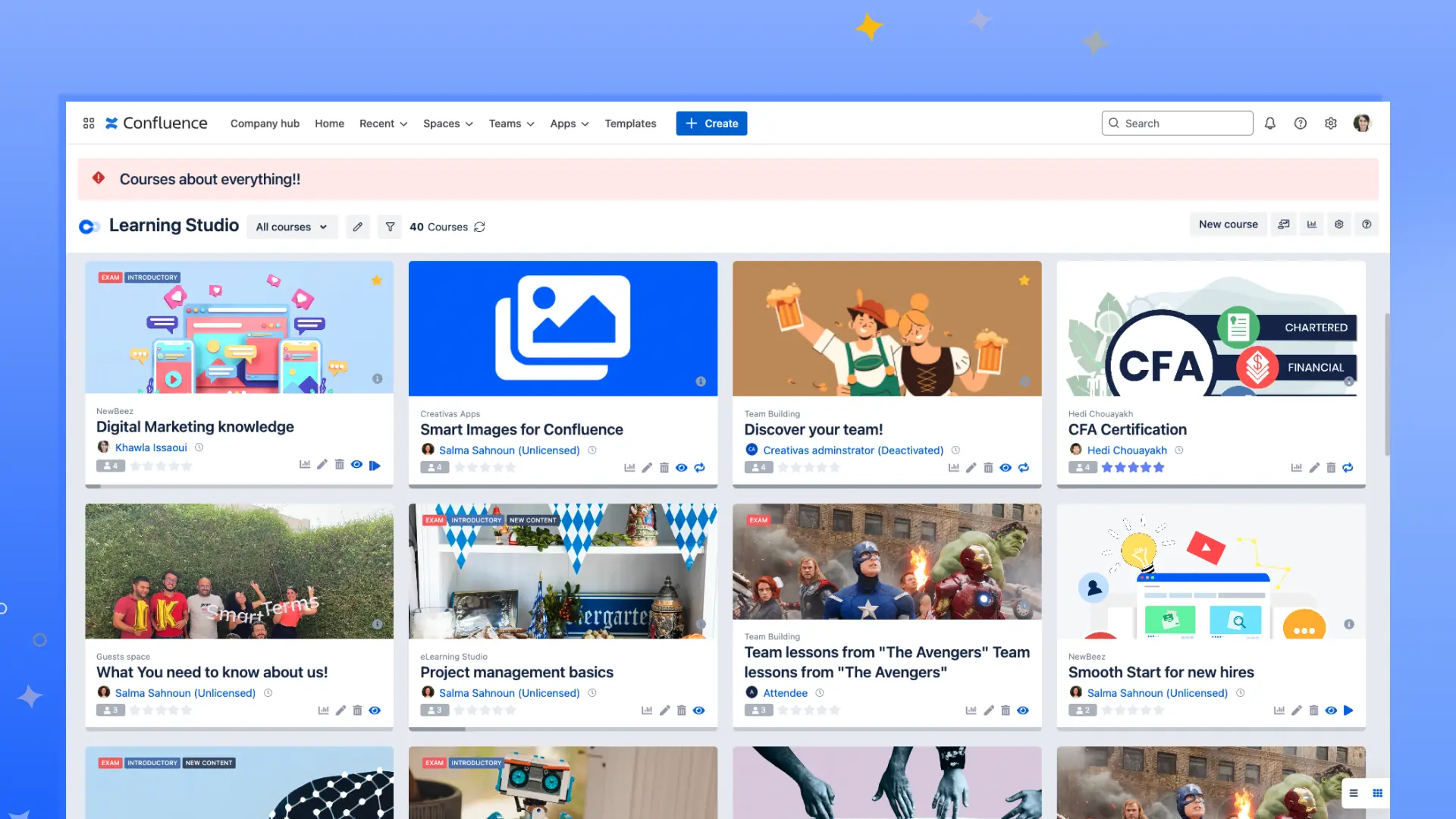 Smart Courses - Atlassian Confluence